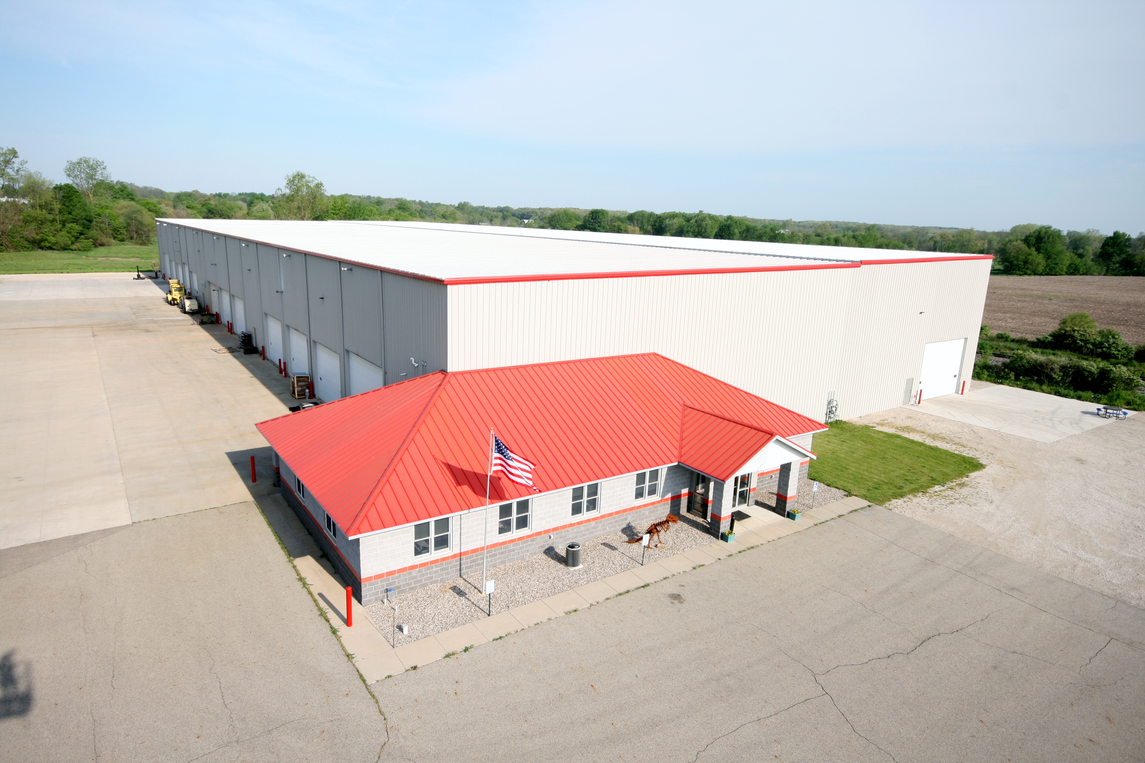 Modern industrial machinery ready for shipment