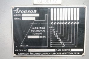 Aronson Model RS10GE/TS10GE Weld Positioner with Headstock and Tailstock